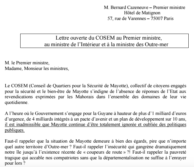 Les collectifs de Mayotte réclament les mêmes investissements qu’en Guyane