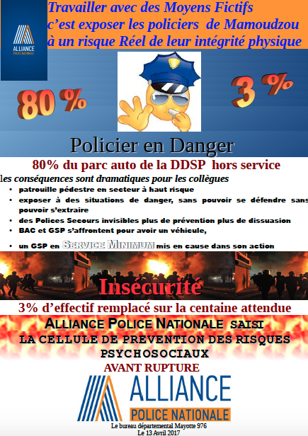Alliance Police nationale dénonce la situation désastreuse des policiers