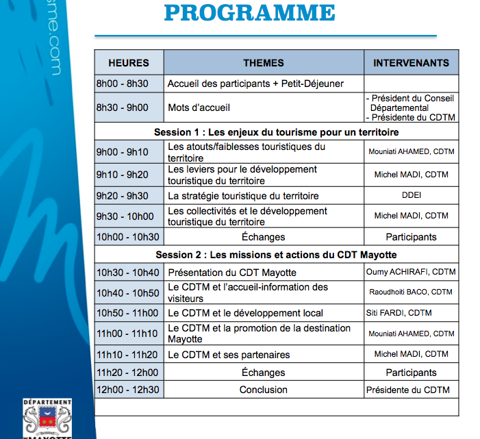 Un séminaire sur le tourisme exclusivement pour sensibiliser les Elus