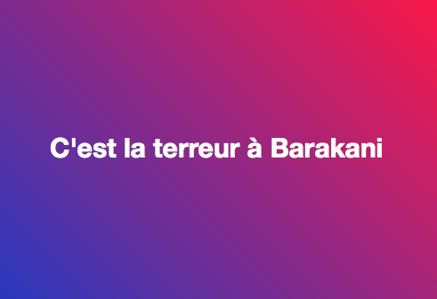 Terreur sur Barakani