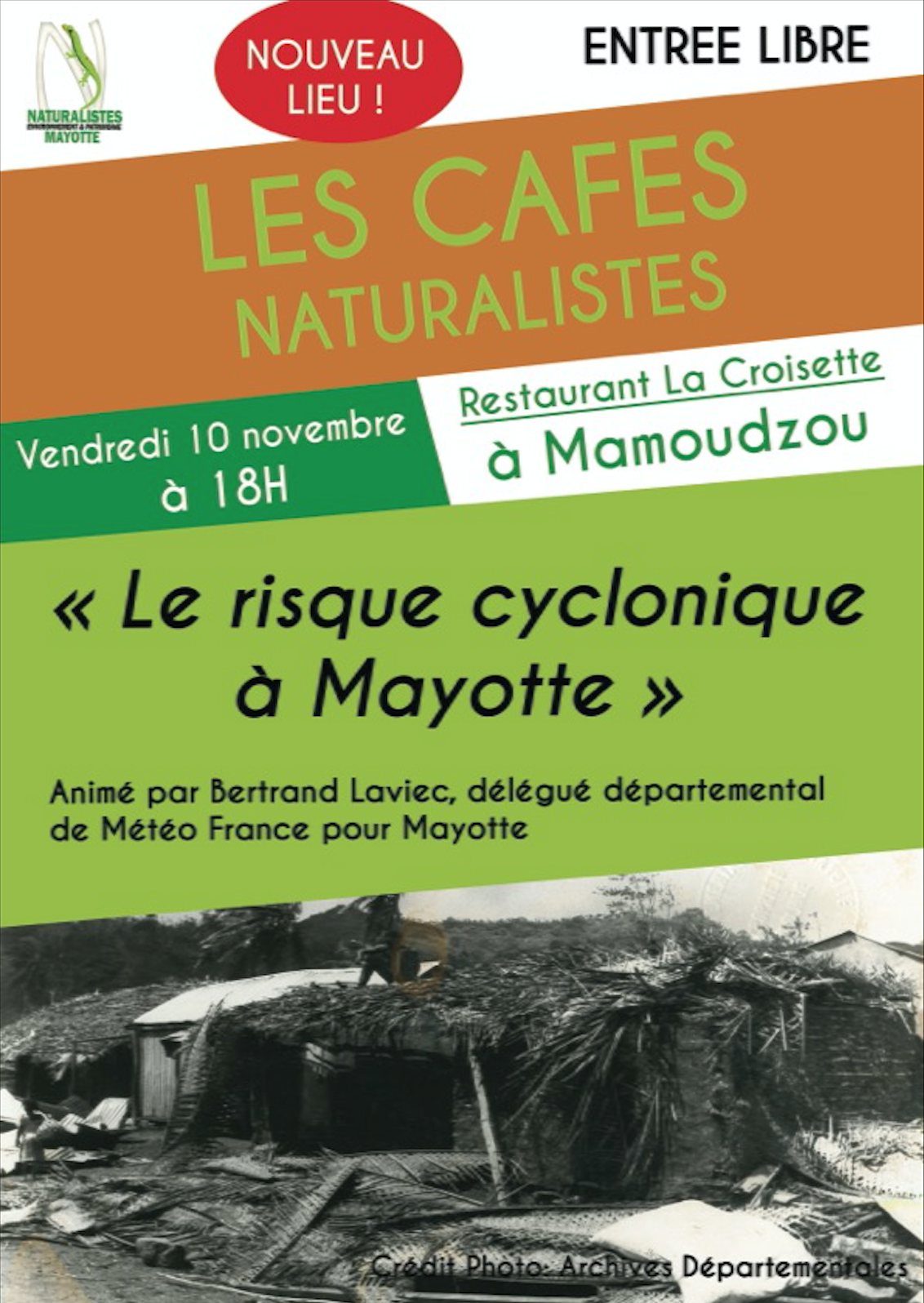 Le risque cyclonique à Mayotte au programme du “café Naturalistes”