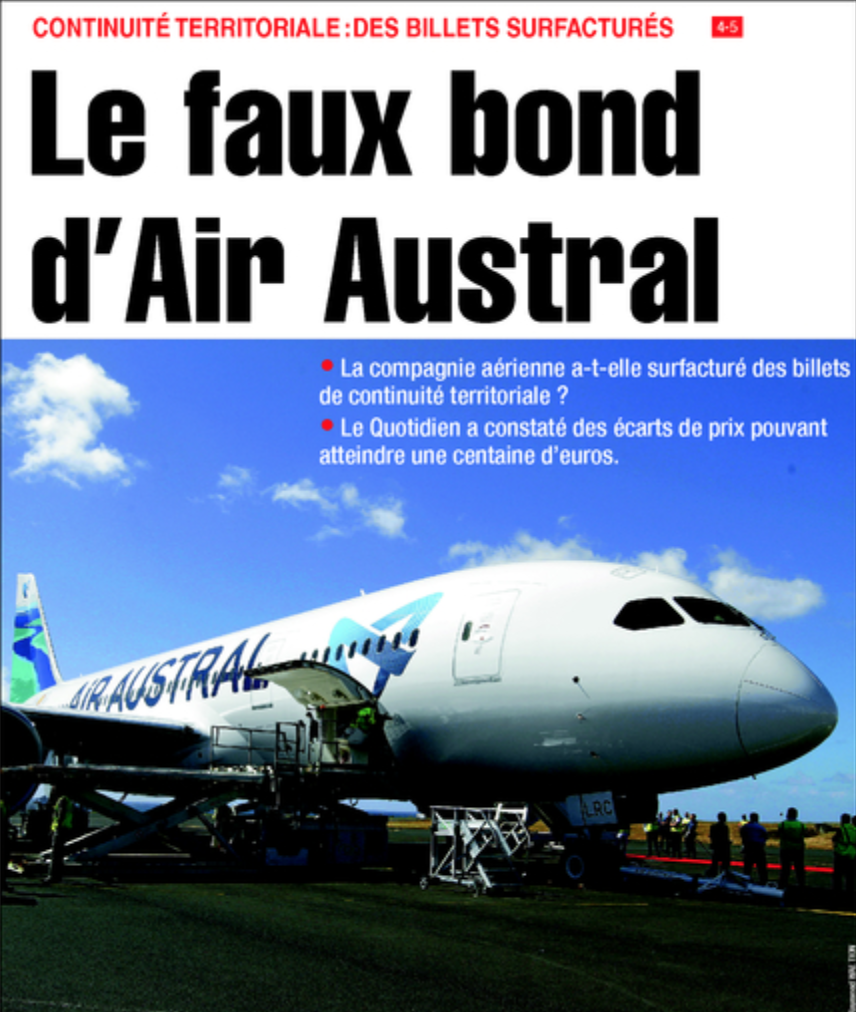 Air Austral répond à un article du Quotidien de la Réunion “remettant en cause la probité et l’honnêteté de la compagnie”