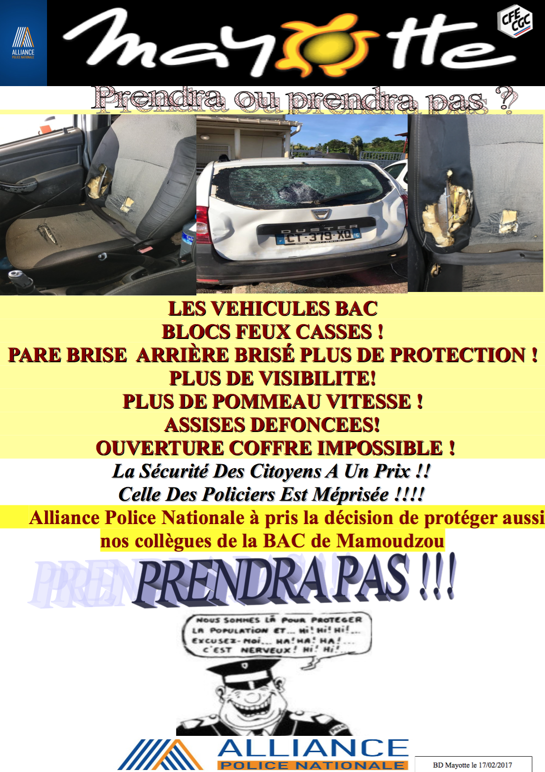 Alliance Police Nationale monte à nouveau au créneau face au manque de moyens