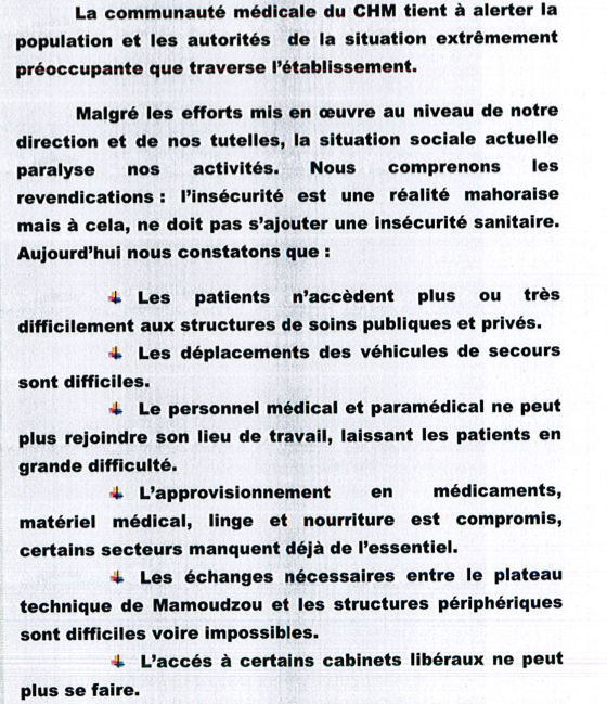 L’ordre des médecins alerte