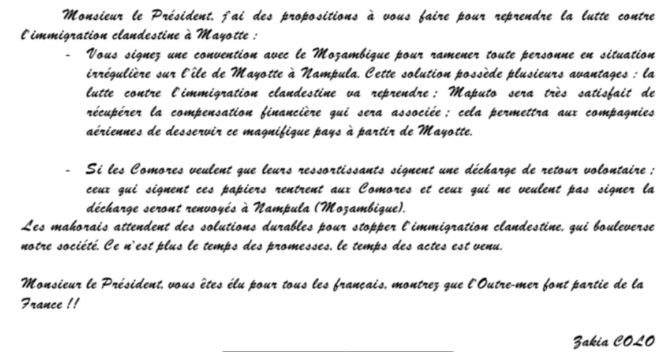 Tribune : une lettre ouverte d’une citoyenne mahoraise propose un accord avec le Mozambique pour reprendre la lutte contre l’immigration clandestine