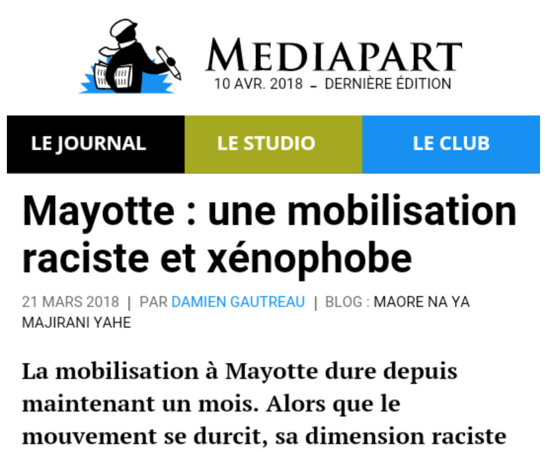 Un collectif saisit le ministre de l’éducation nationale suite aux propos dans la presse de professeurs en poste à Mayotte