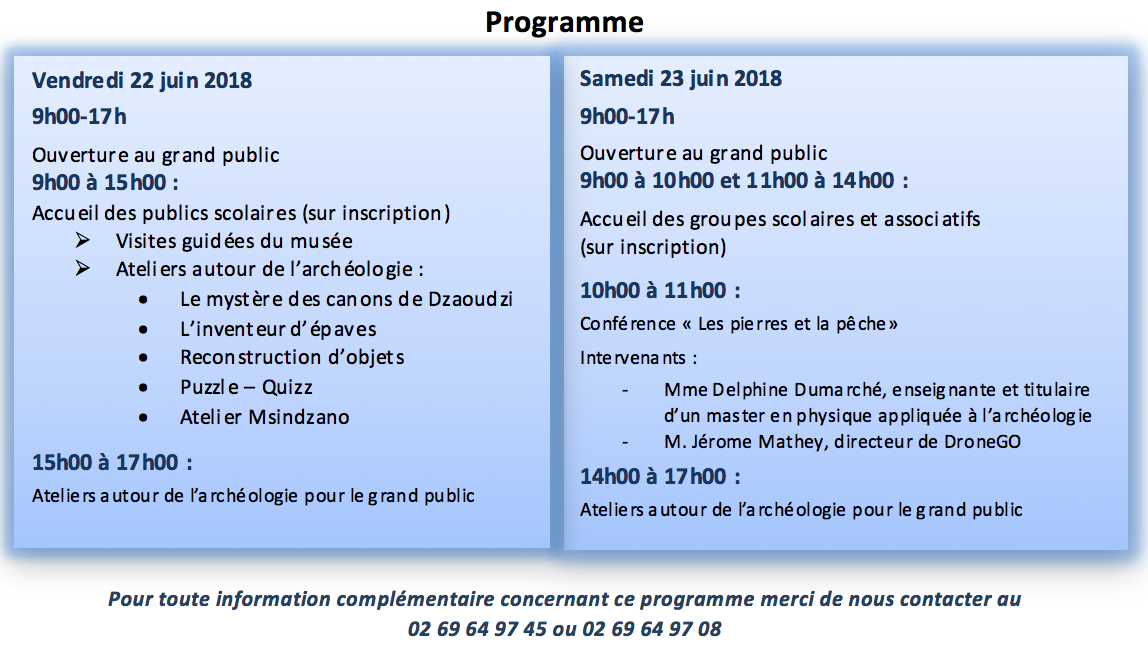 Un week-end placé sous le signe des journées nationales de l’archéologie à Mayotte