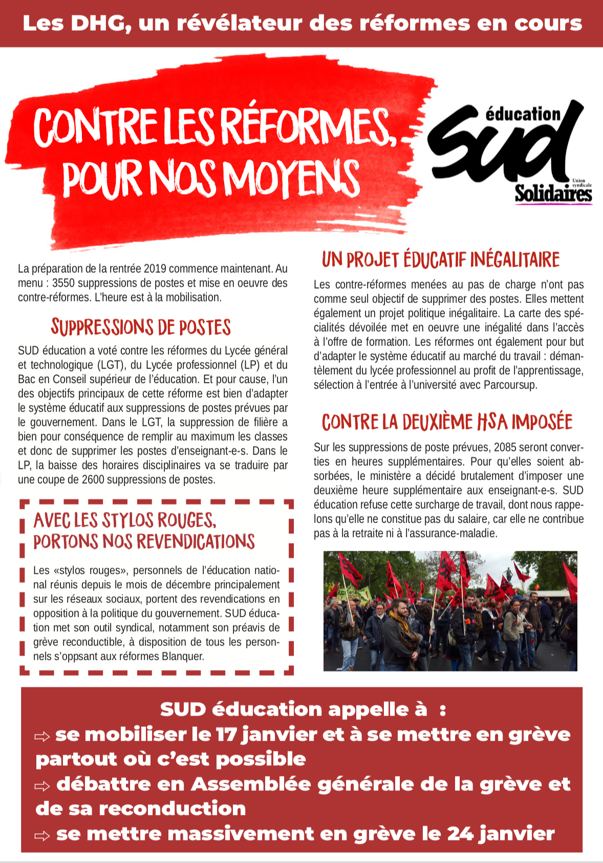 SUD Éducation Mayotte appelle à la grève le 24 janvier prochain