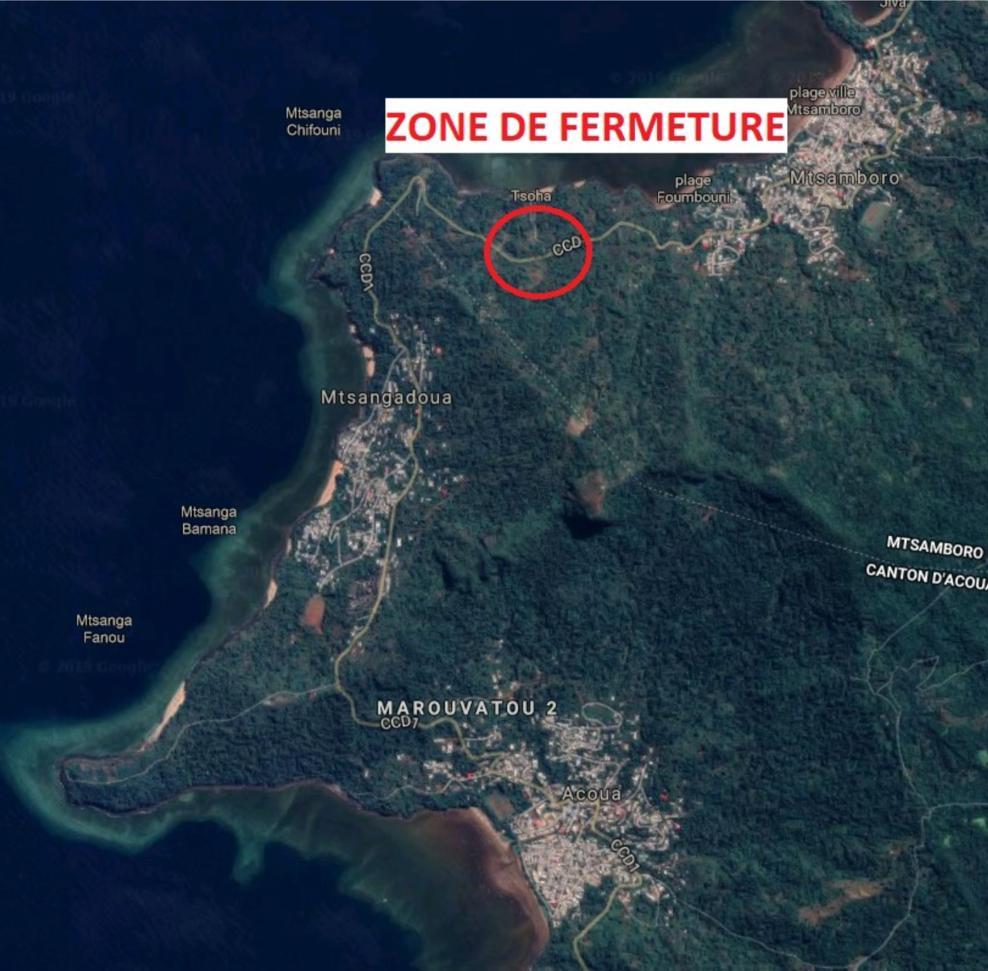 Travaux de remplacement d’ouvrage hydraulique sur la RD1 entre M’tsangadoua et M’tsamboro