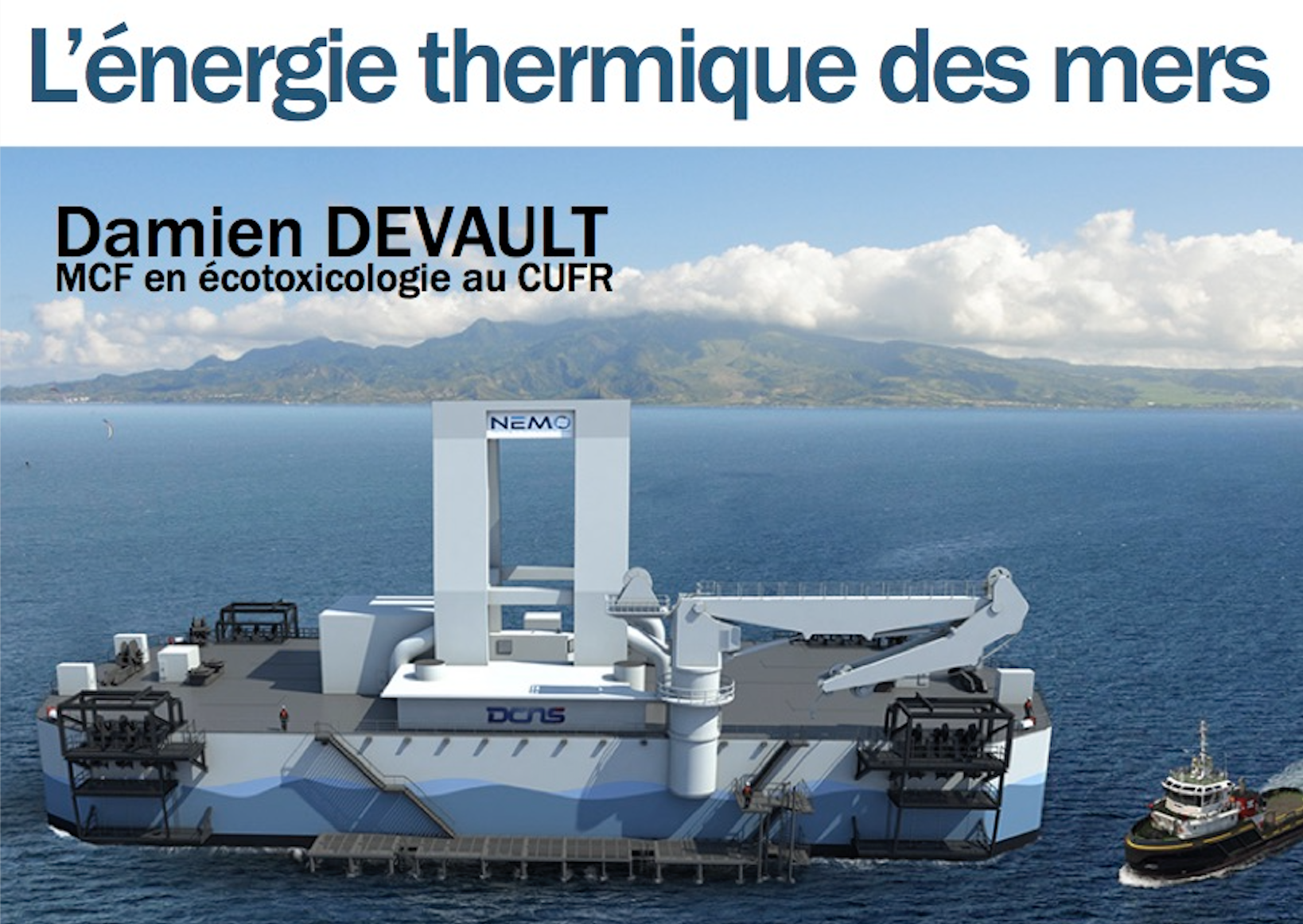 Reprise des conférences du Vendredi au CUFR Mayotte : “L’énergie thermique des mers”