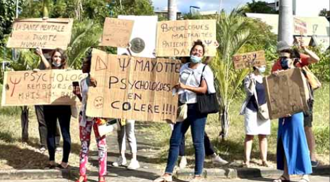 Les psychologues de Mayotte et de métropole en grève hier
