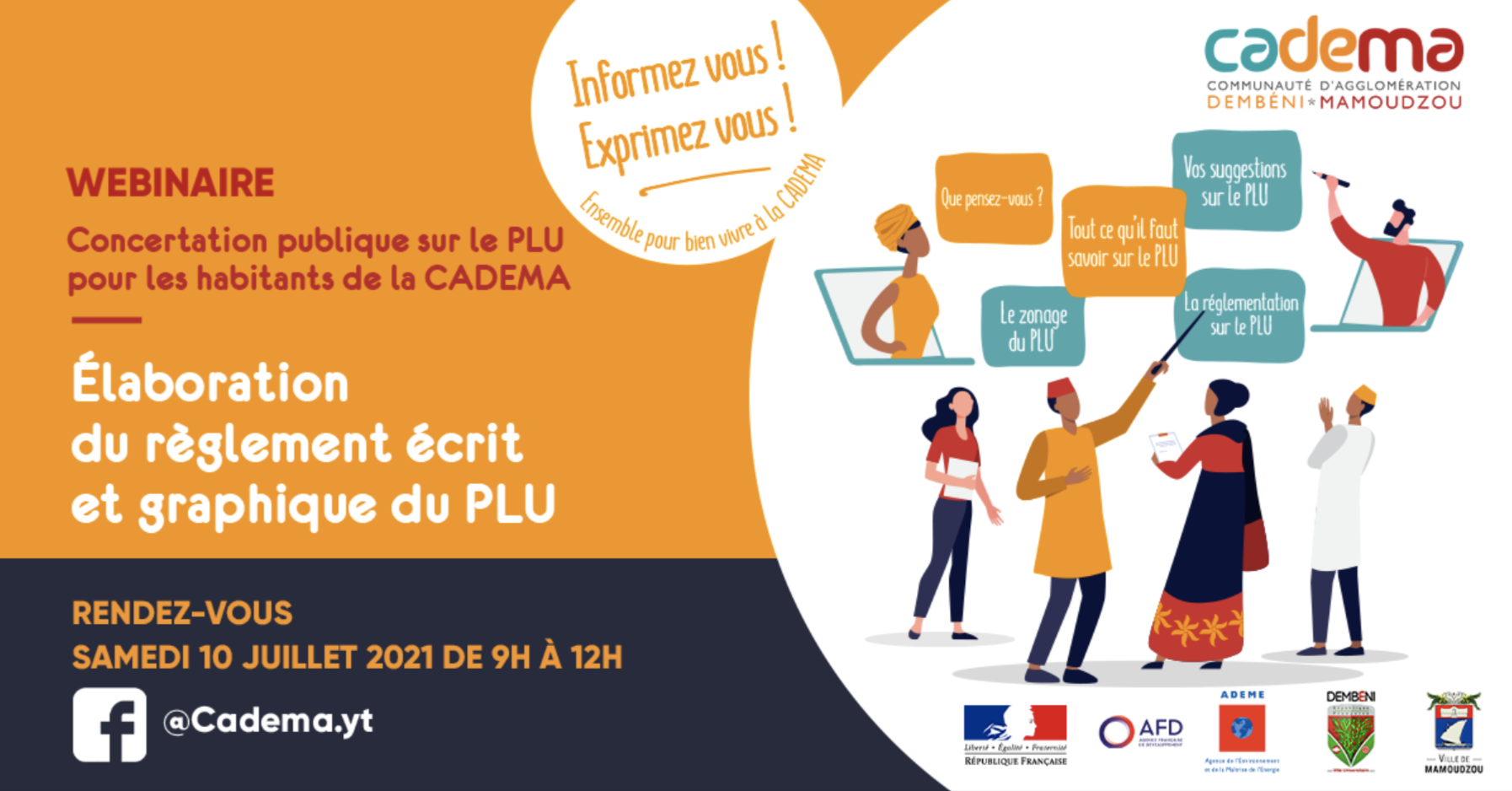 CADEMA : concertation dans le cadre de l’élaboration de la règlementation du PLU