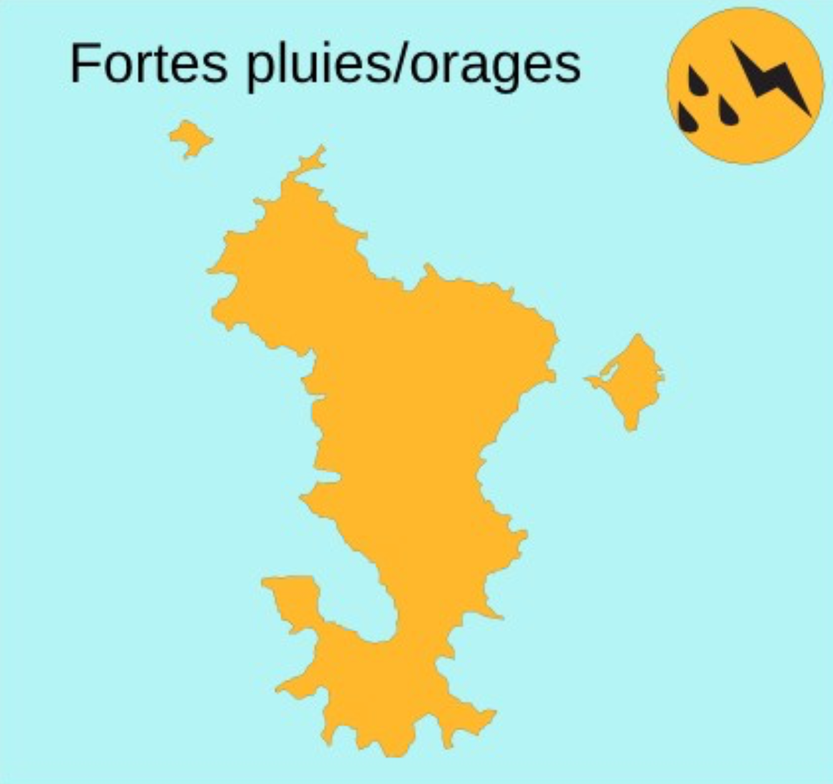 Le niveau de vigilance Orages passe de jaune à orange pour ce matin