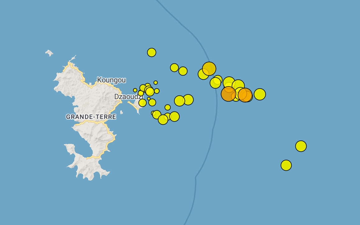 La terre a tremblé 401 fois à Mayotte durant le mois de février