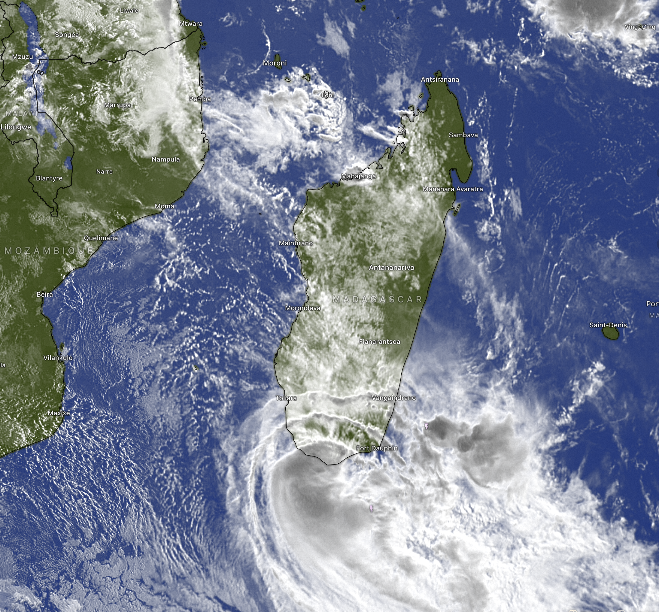 La tempête JUDE frappe Madagascar, Mayotte en vigilance