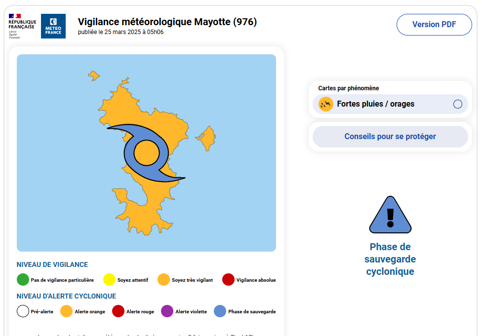 Vigilance orange pour fortes pluies et orages
