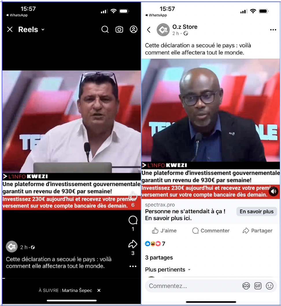 1 video truquée circule sur les réseaux sociaux