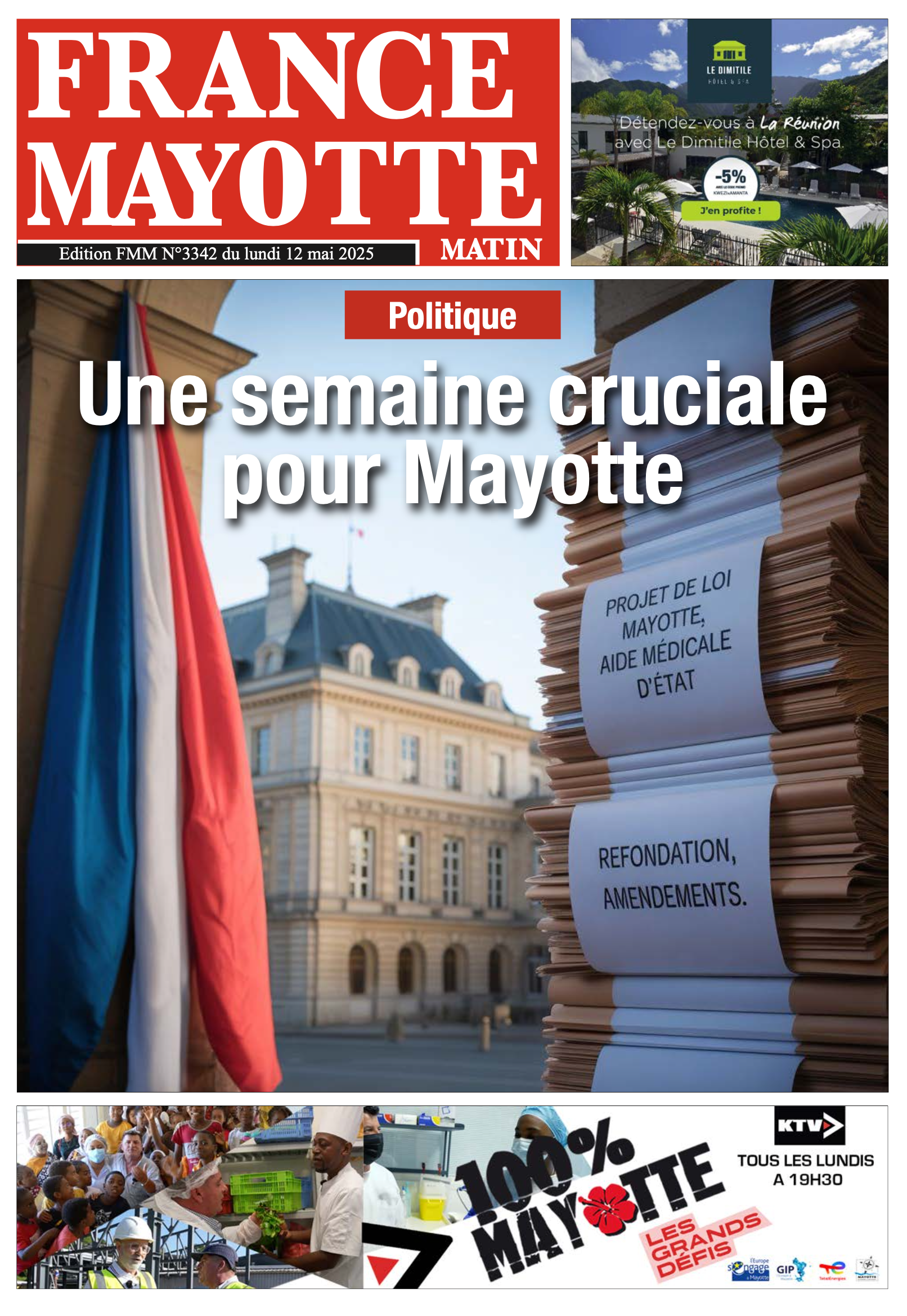 Votre France Mayotte Matin vient de paraître : retrouvez les principaux articles