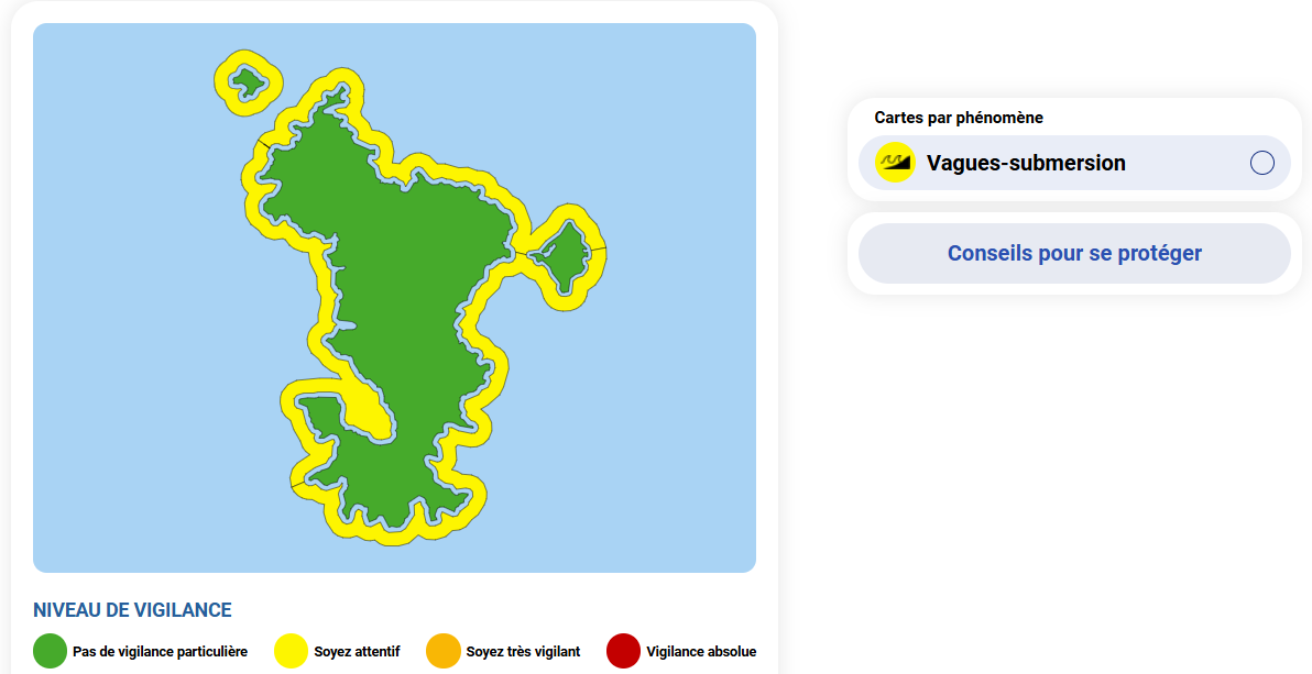 Mayotte placée en vigilance jaune vagues-submersion