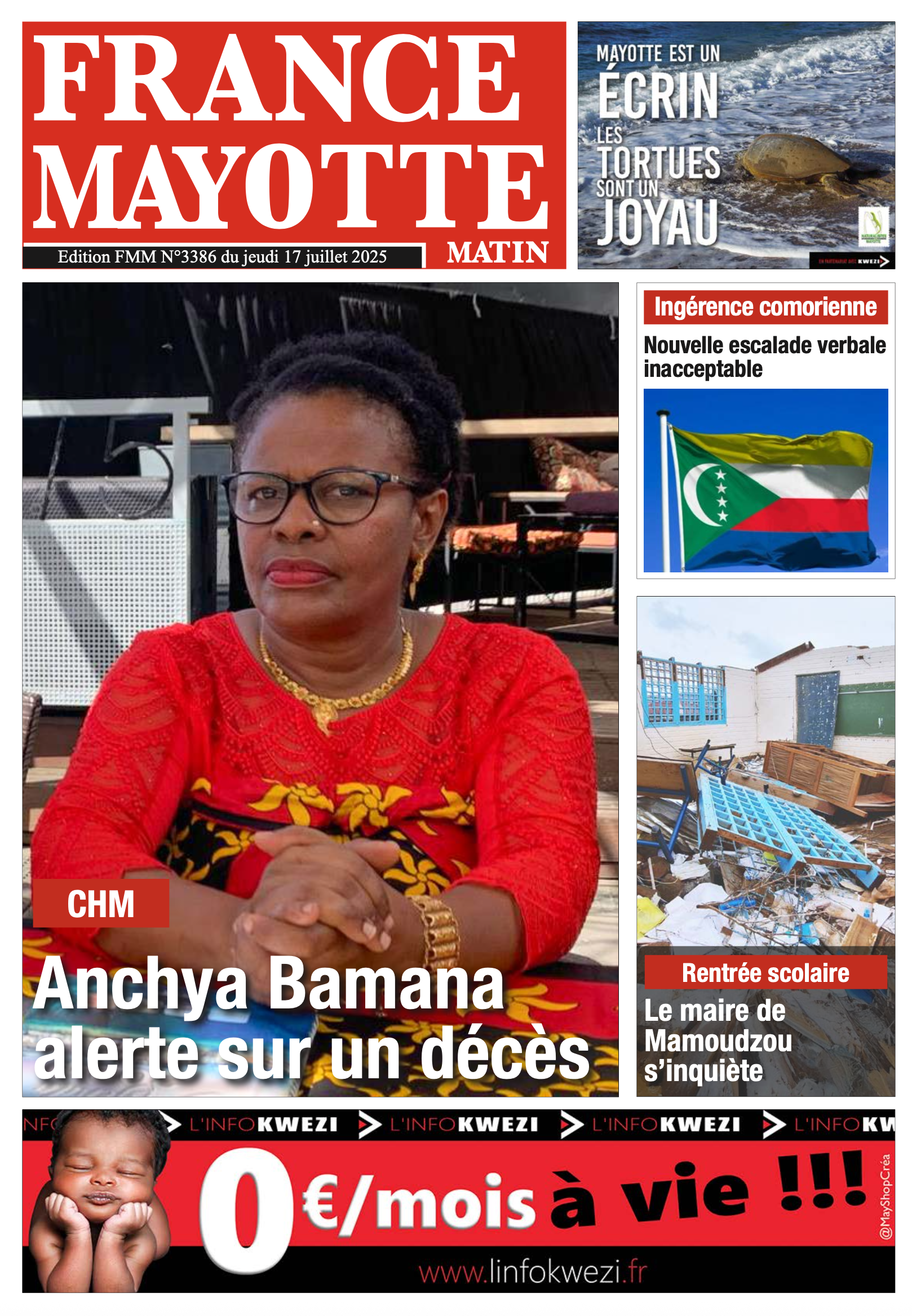 Votre France Mayotte Matin vient de paraître