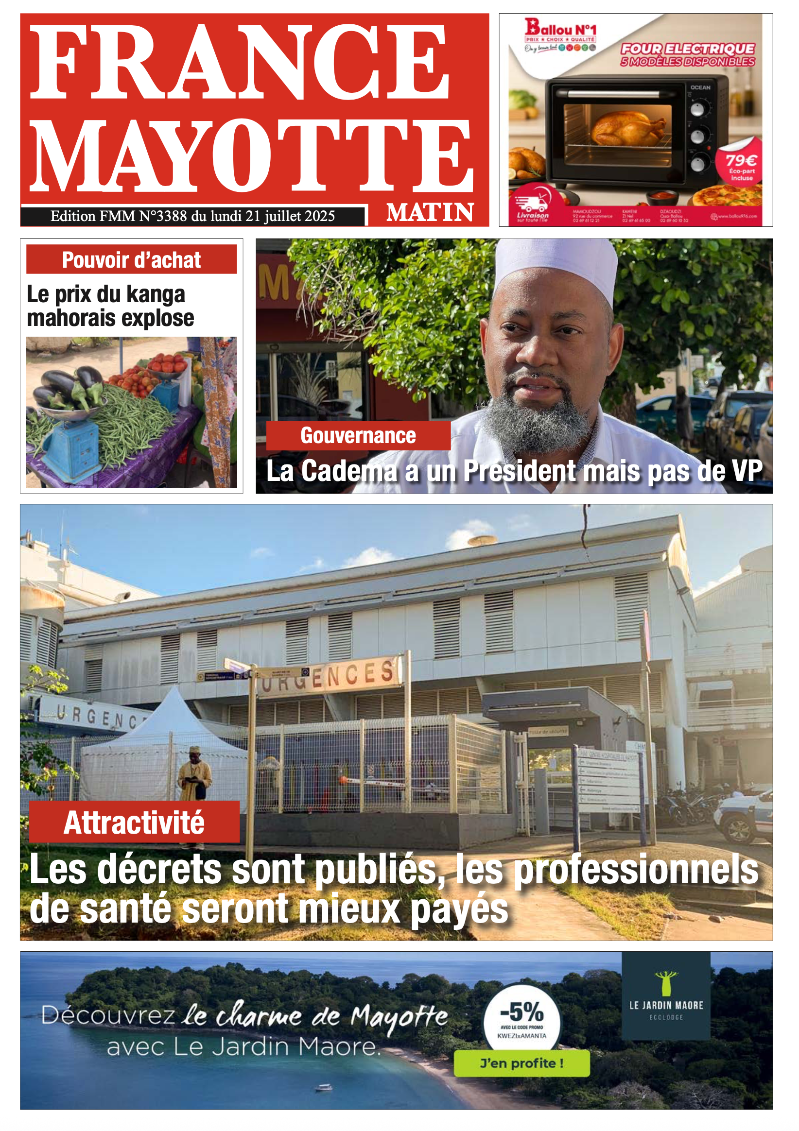 Votre France Mayotte Matin vient de paraître