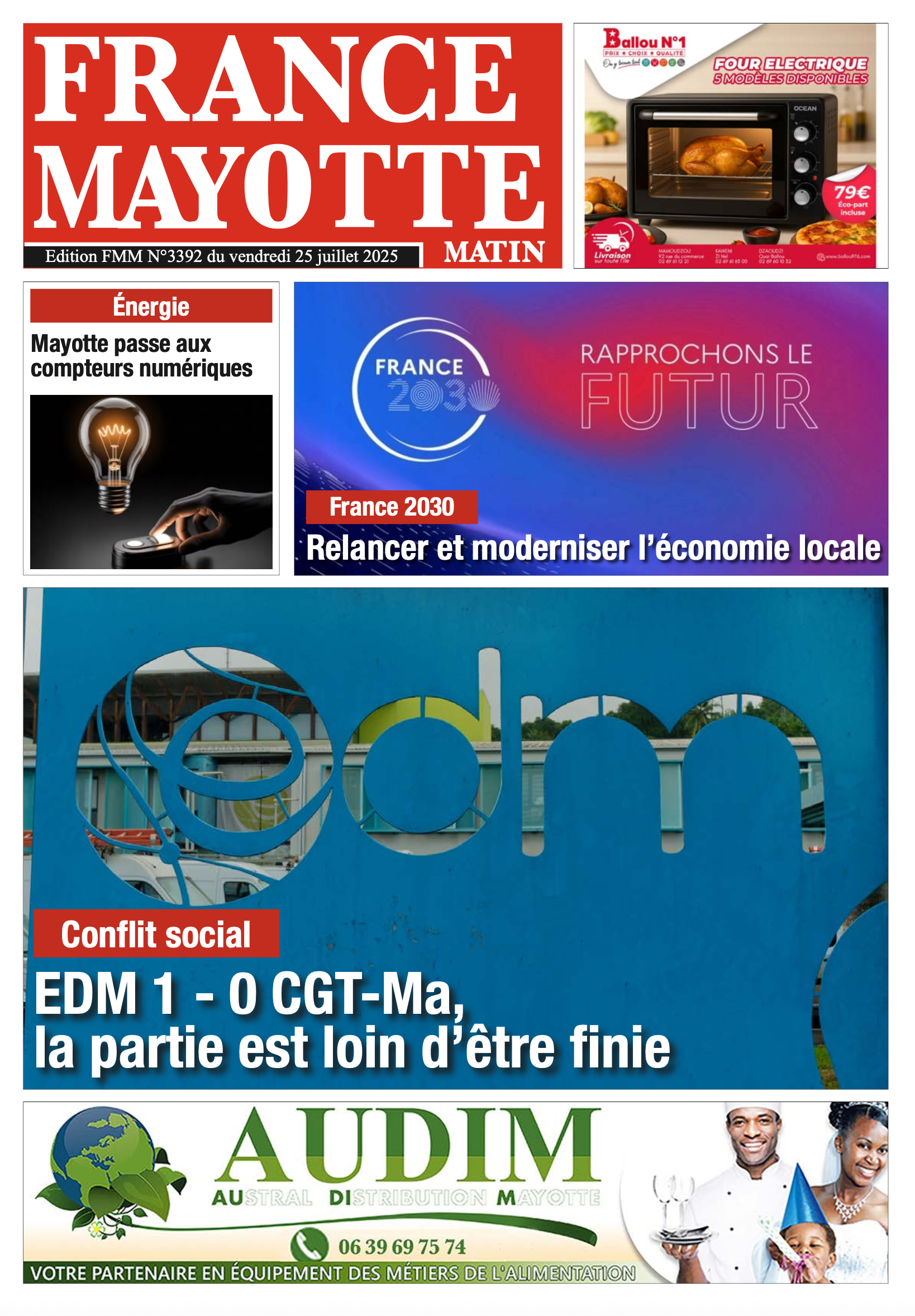 Votre France Mayotte Matin vient de paraître