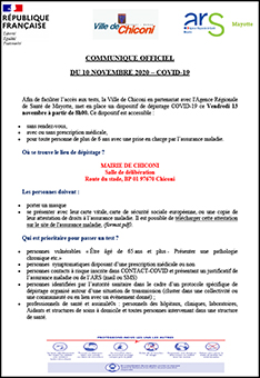 Dépistage Covid-19 : un gros souci avec le communiqué de Chiconi