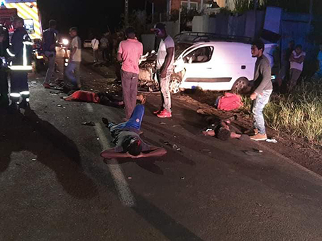 Choc frontal et non des coupeurs de route