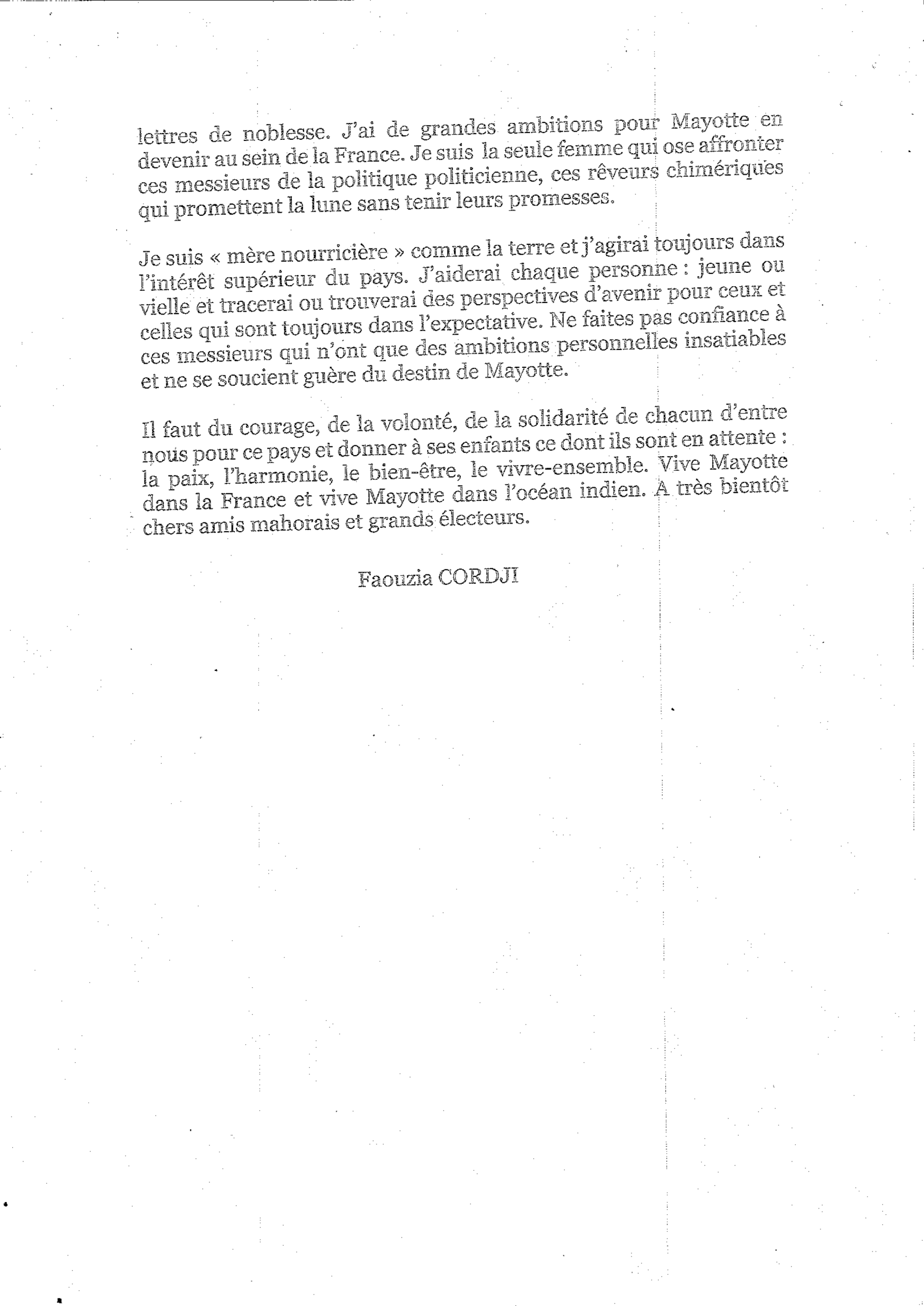 Faouzia Cordji dévoile ses projets si elle est élue sénatrice dimanche