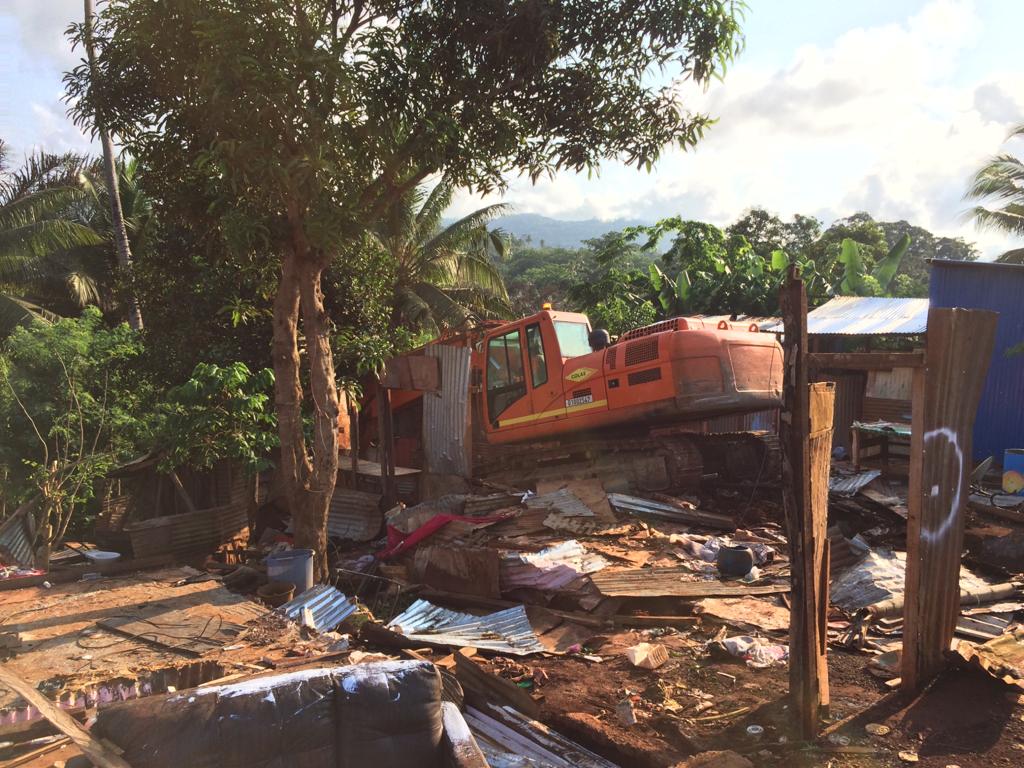 Koungou : ça y est, les destructions de cases commencent