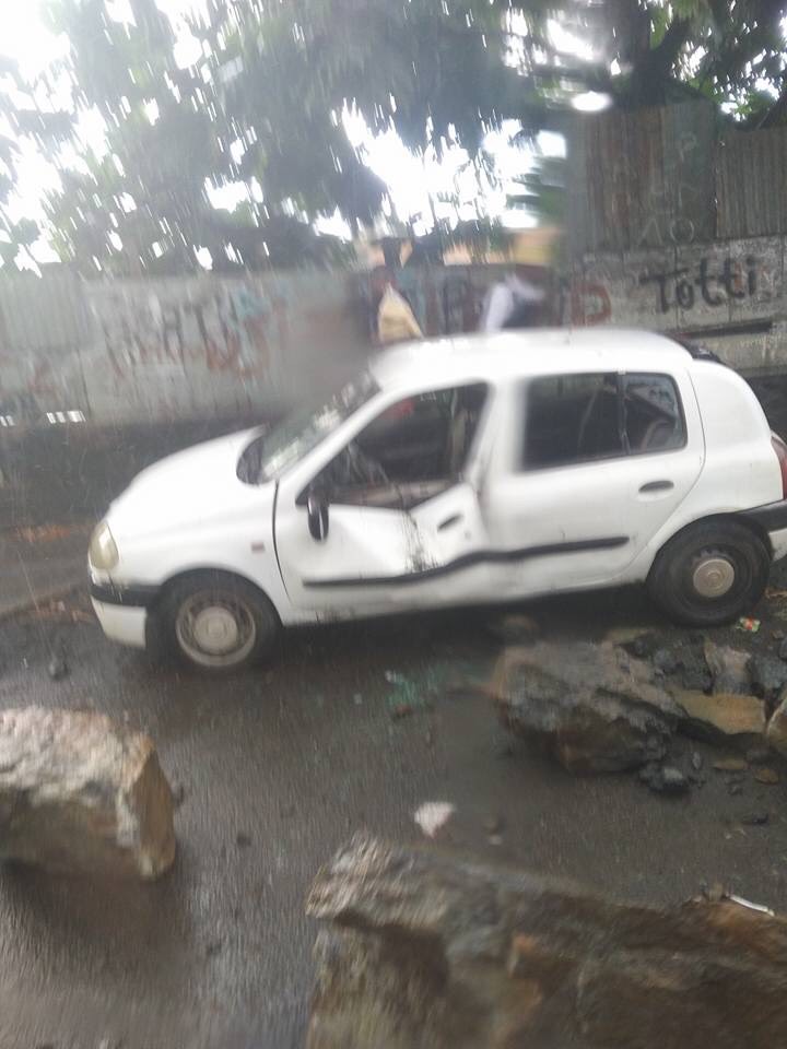 Eboulement de pierres à Majicavo Koropa