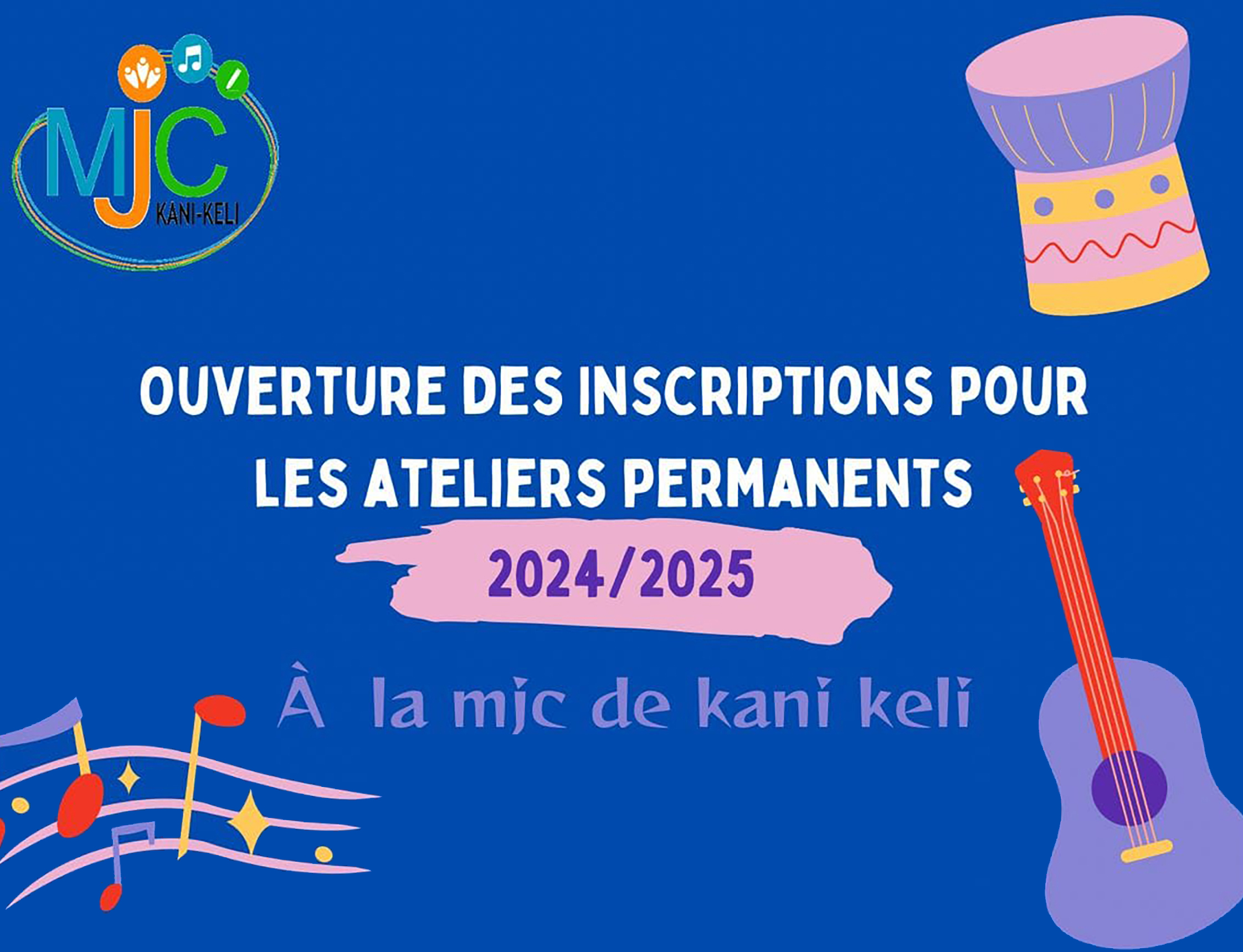 MJC de Kani-Kéli : ouverture des inscriptions aux ateliers de guitare, théâtre, danse, kick-boxing, soutien scolaire…