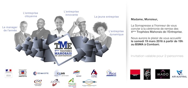 Cérémonie de remise des 4èmes trophées mahorais de l’entreprise