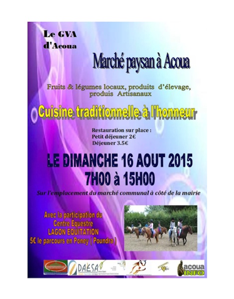 Marché paysan à Acoua