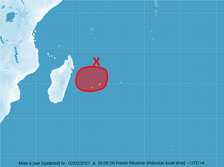 Zone perturbée au Nord de La réunion