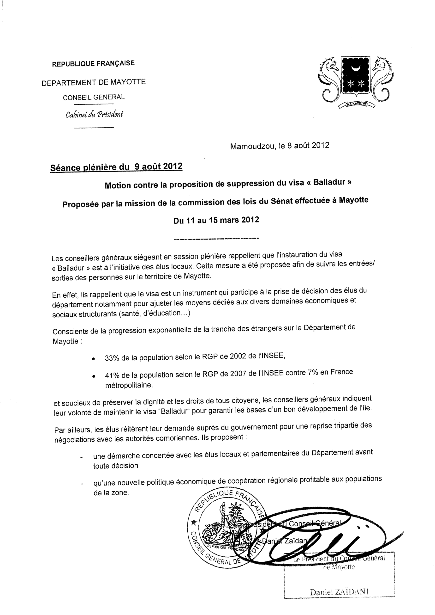 En 2012, le visa “Balladur” faisait déjà la une de l’actualité à Mayotte