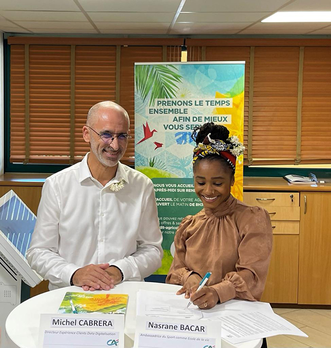 Le Crédit Agricole devient le partenaire officiel de l’athlète Nasrane Bacar