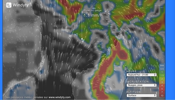 Météo : vent et pluie dans la soirée