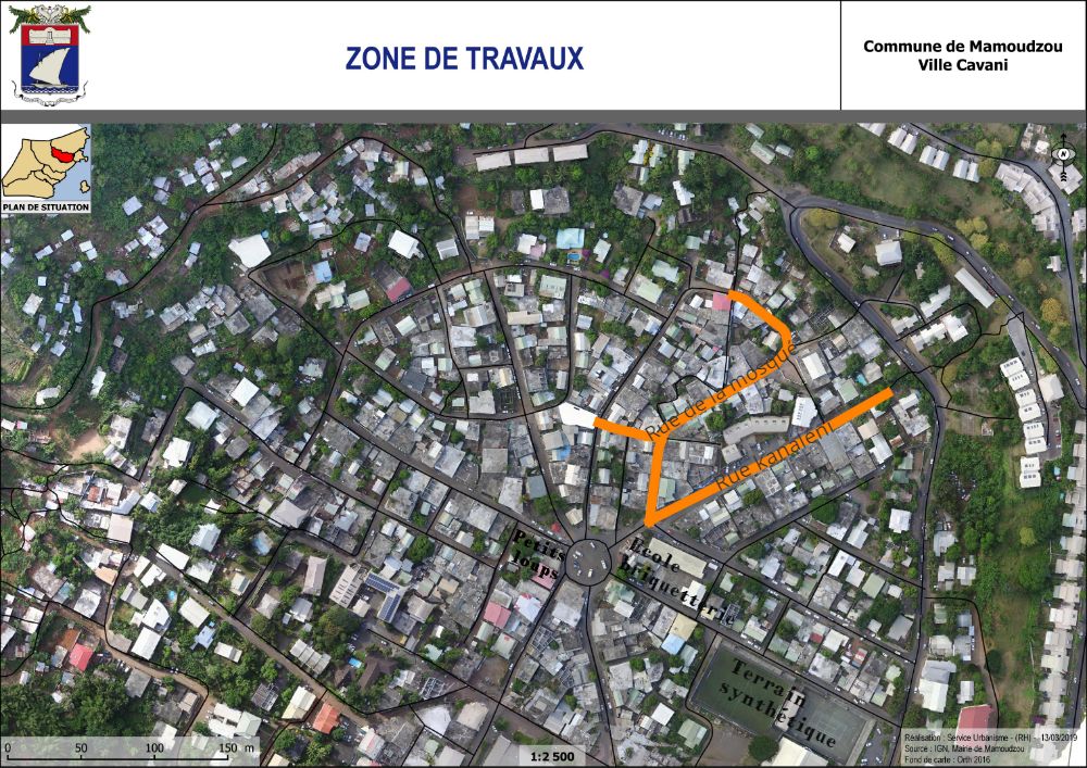 Travaux de réhabilitation de la voirie à Cavani