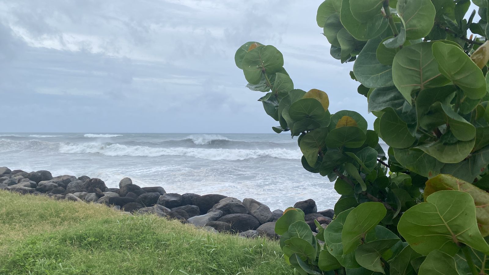 La houle devient intense sur la baie de Saint Denis