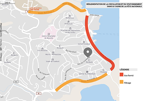 Petite piqûre de rappel sur le plan de circulation à Mamoudzou pour la fête du 14 juillet