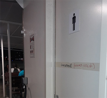 Toilettes condamnées sur le Polé