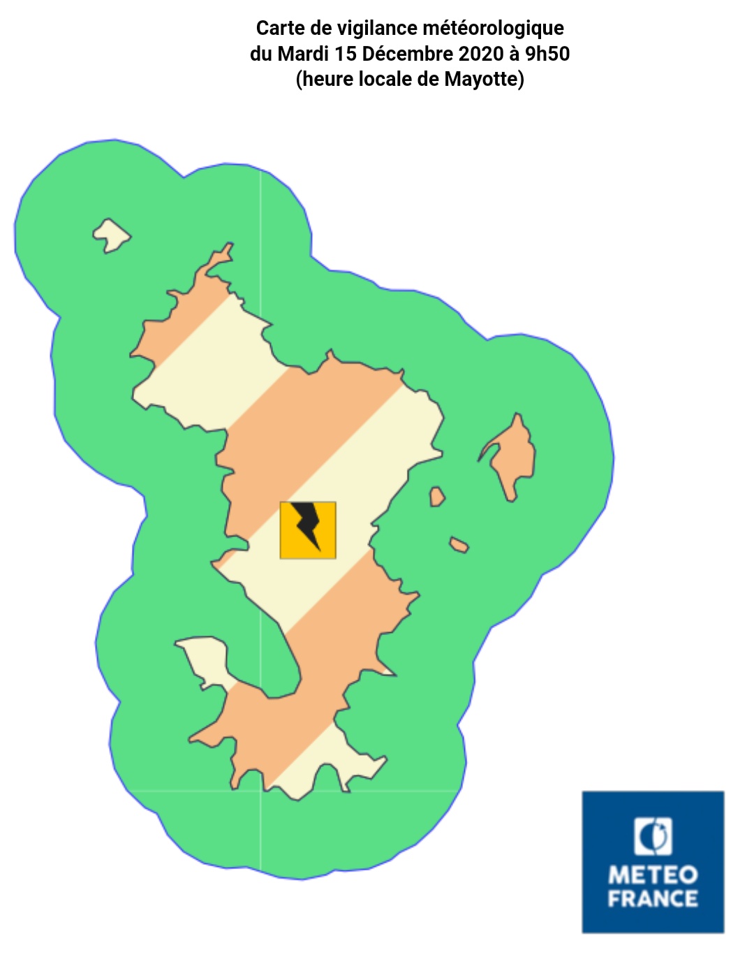 Vigilance orage à Mayotte ce matin