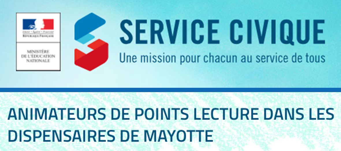 Recrutement de 16 services civiques pour animer les points lecture dans les salles d’attente des dispensaires