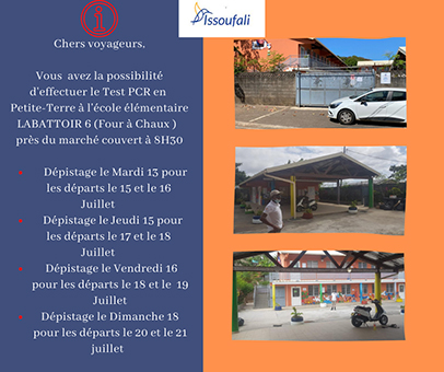 Des centres de tests PCR mis en place en Petite-Terre