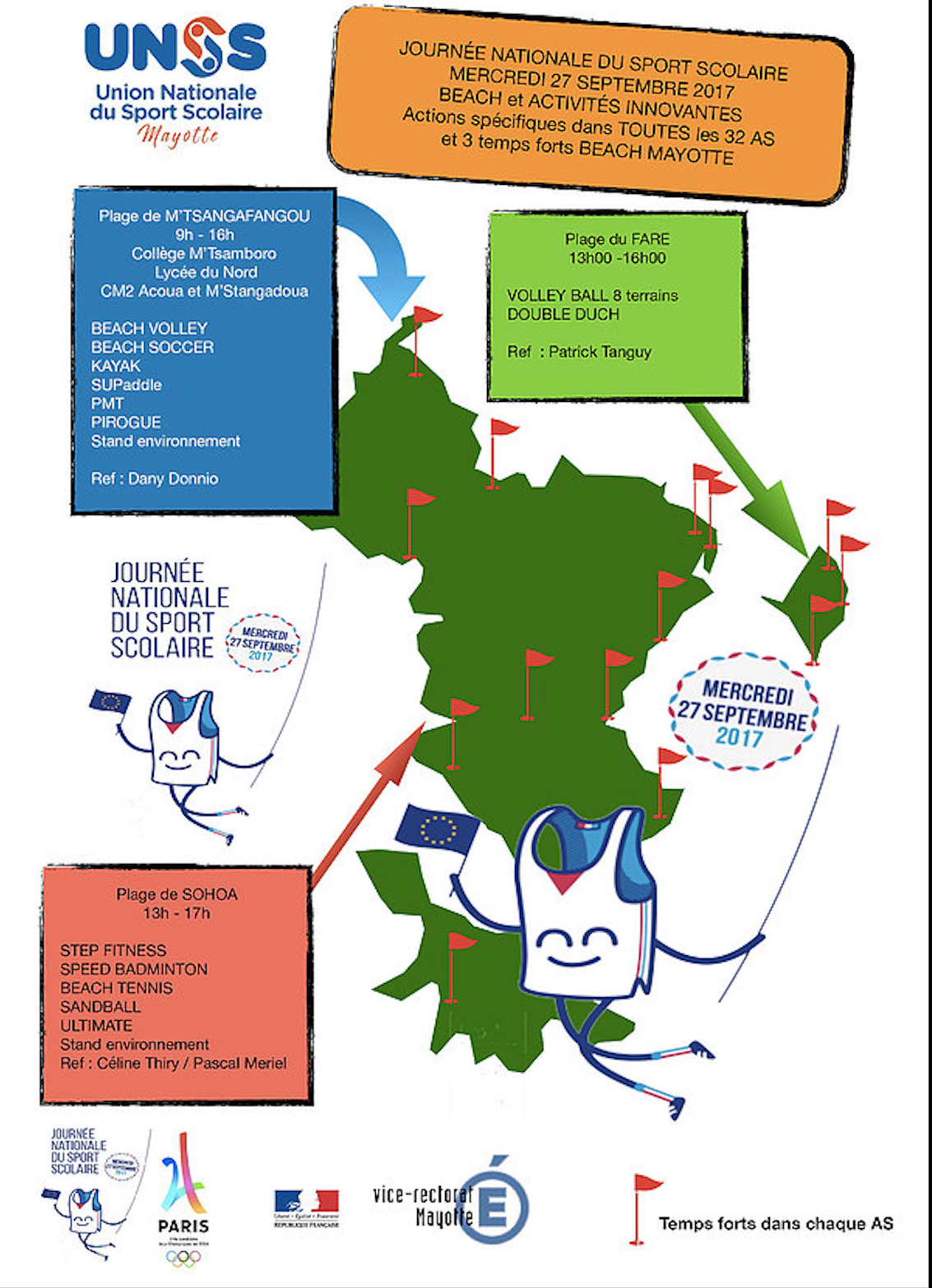Journée du sport scolaire mercredi 27 septembre: Mayotte met l’accent sur les Beach-Sports