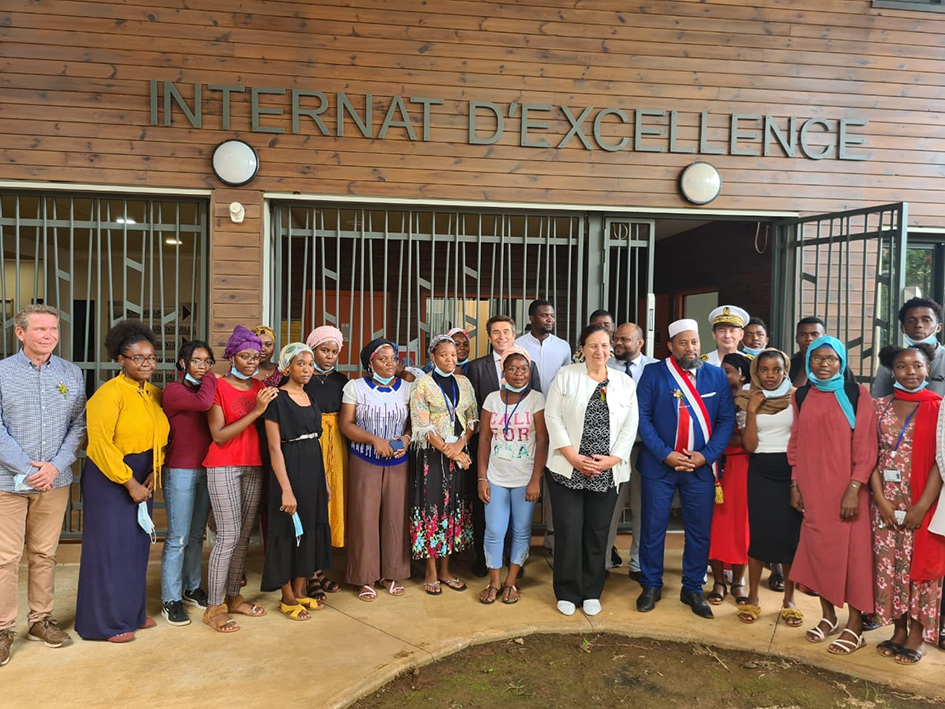 Frédérique Vidal en ce moment même à Dembéni