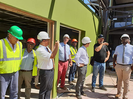 Une visite de chantier importante