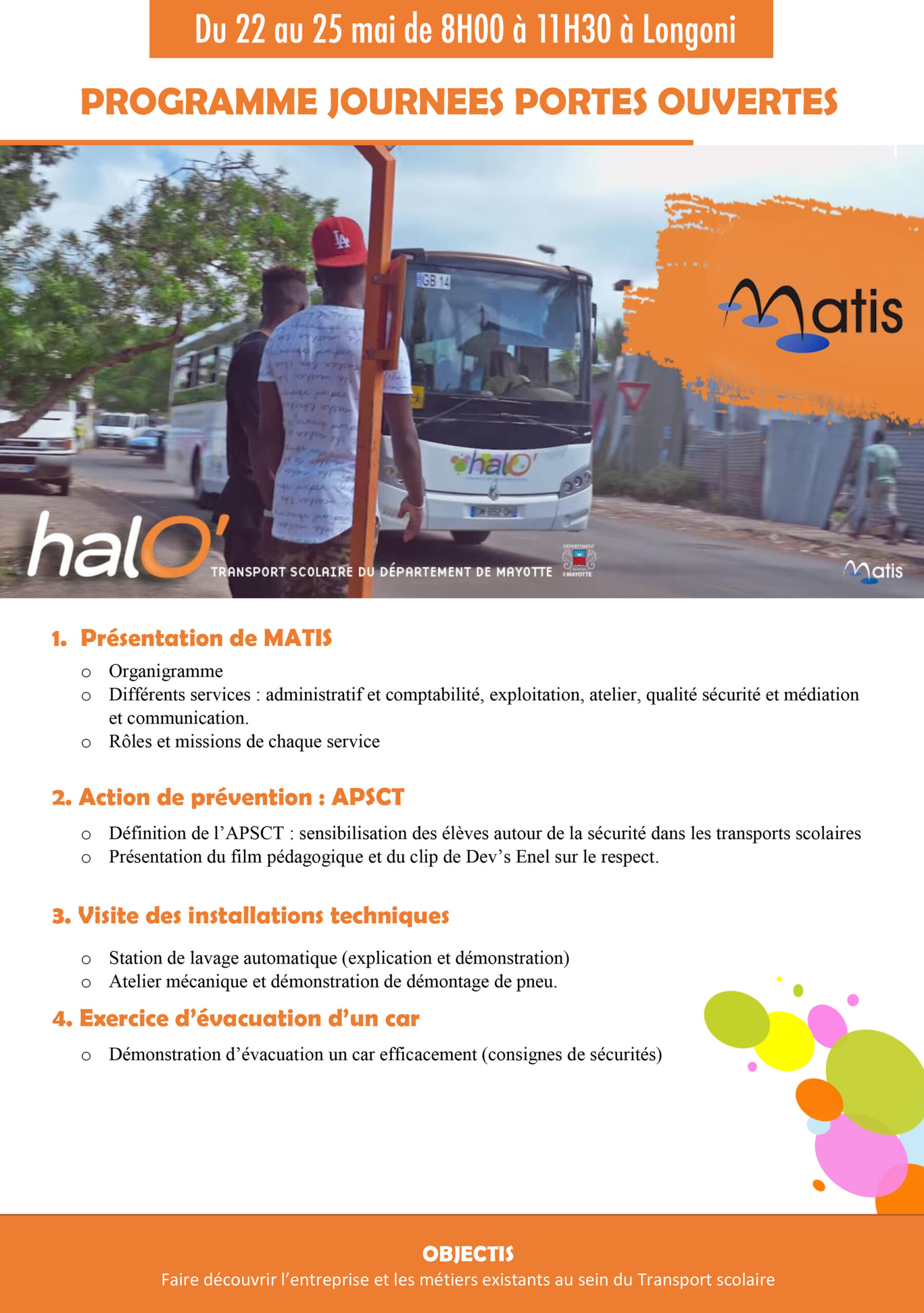 Journées portes ouvertes de MATIS du 22 au 25 mai 2018