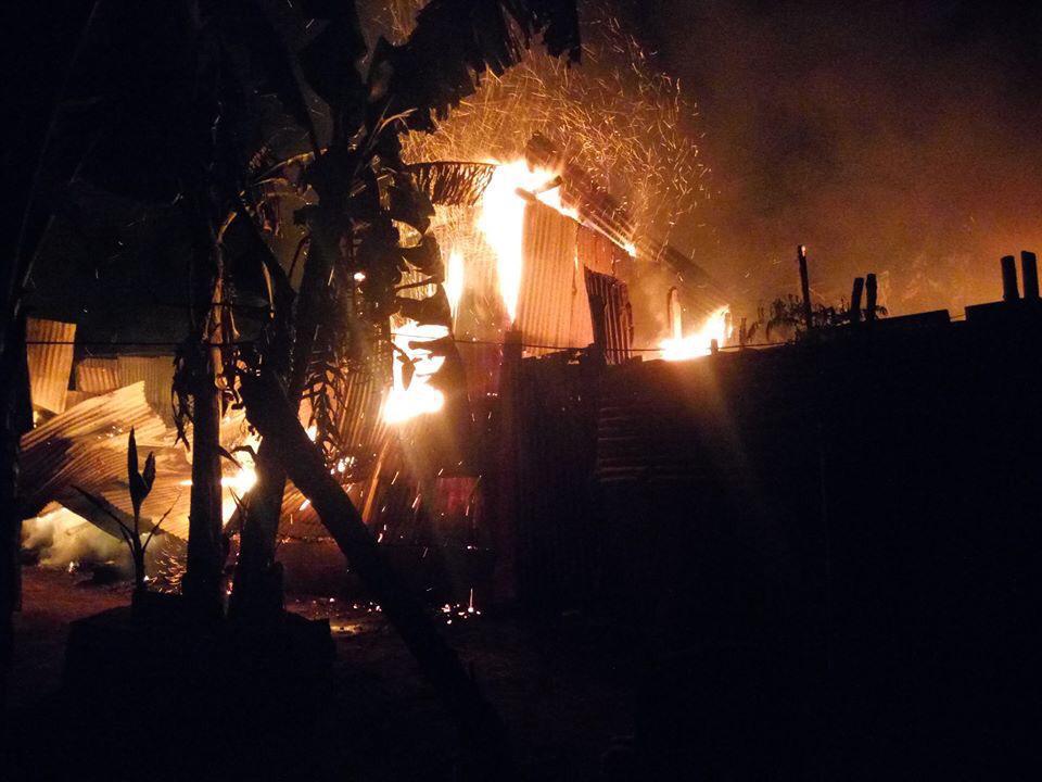 Incendie criminel à Combani